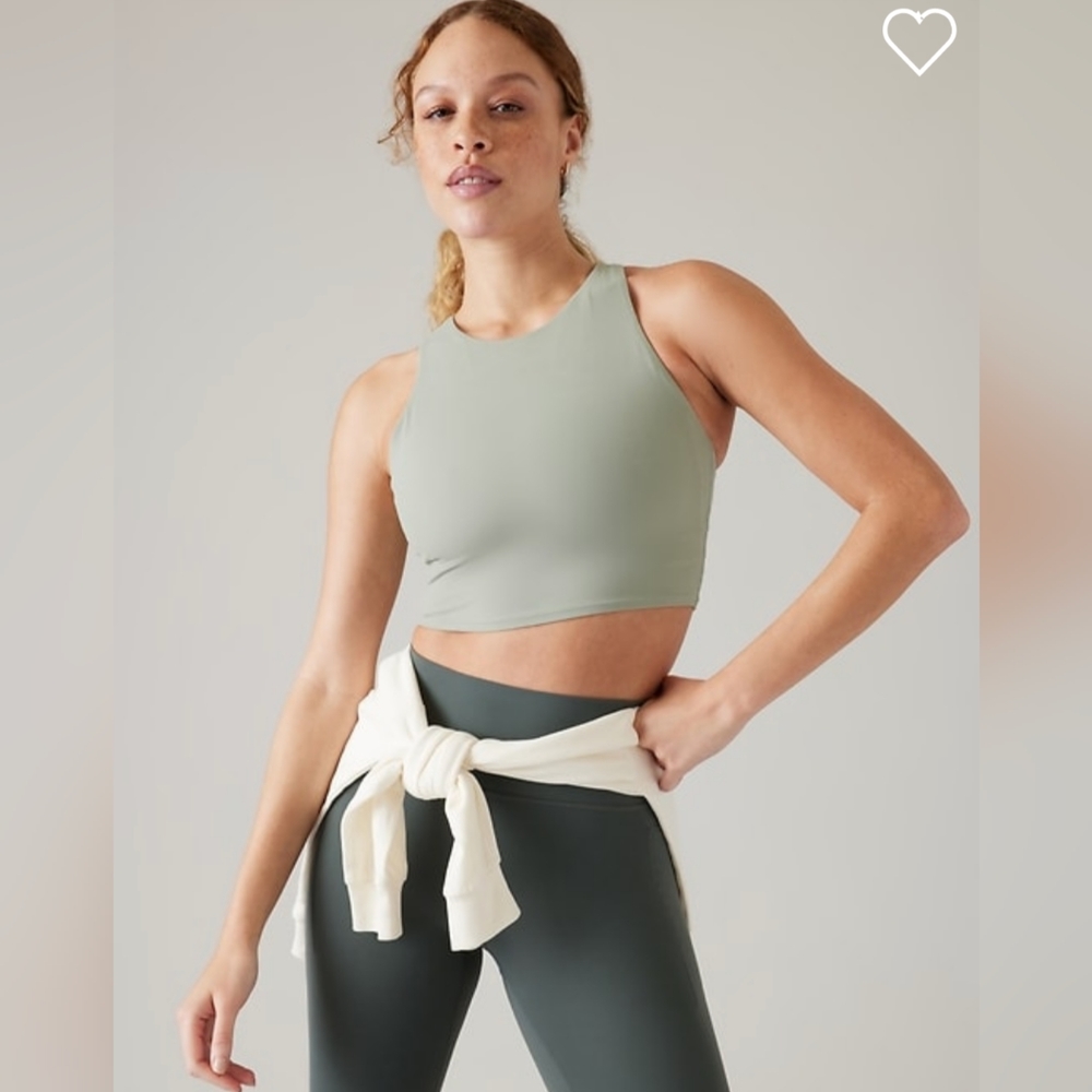 🌸 Athleta Conscious Strappy Crop Bra Fern Green - Highly Reviewed, Size 3X NWT